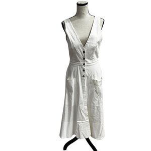Saloni Zoe cotton blend poplin Midi dress sz.6